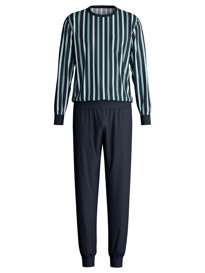HERREN Pyjama mit Bündchen