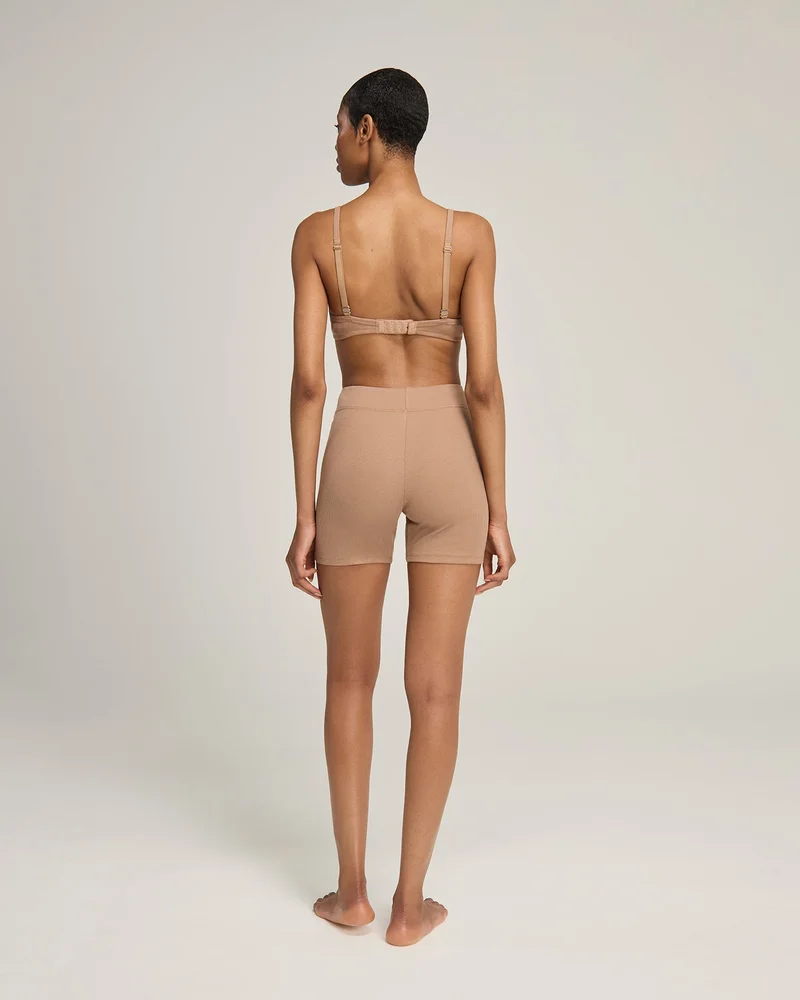 Nudea - Boyfriend-Boxershorts aus Bio-Baumwolle, Mokka