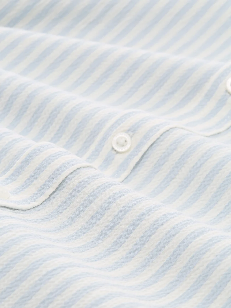 Comfort Fit Seersucker Kurzarmhemd