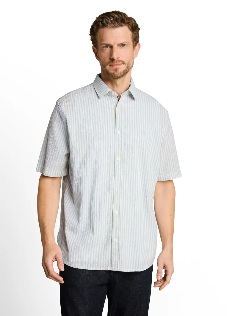 Comfort Fit Seersucker Kurzarmhemd
