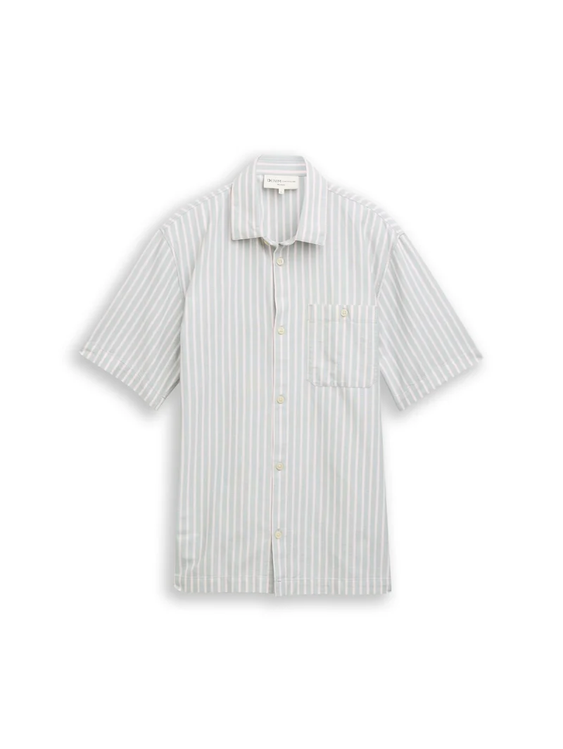 Relaxed Fit Kurzarmhemd mit Streifen