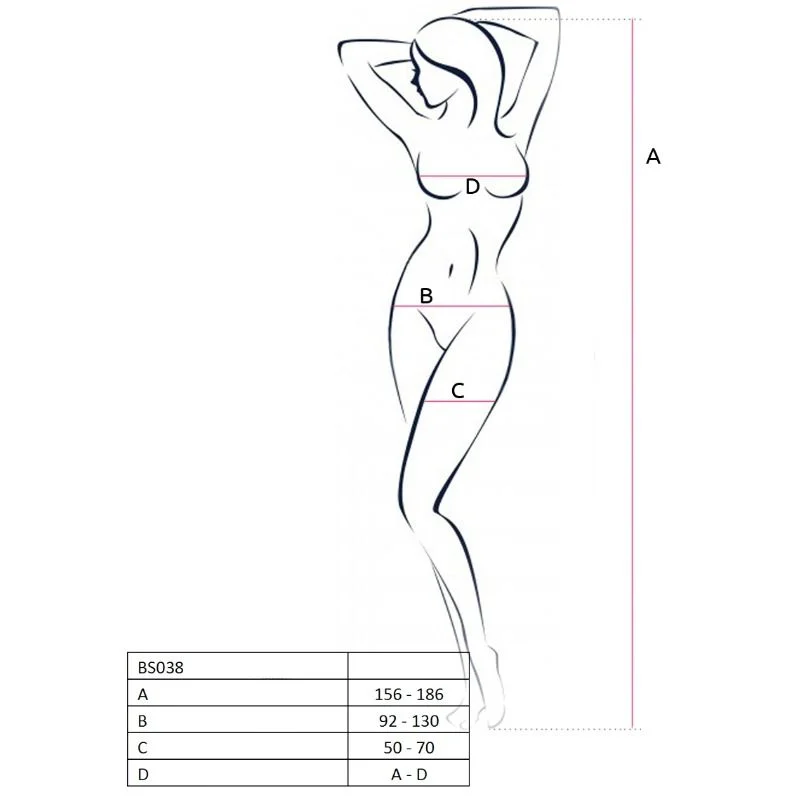 PASSION - WOMAN BS038 ROTER BODYSTOCKING, EINE GRÖSSE