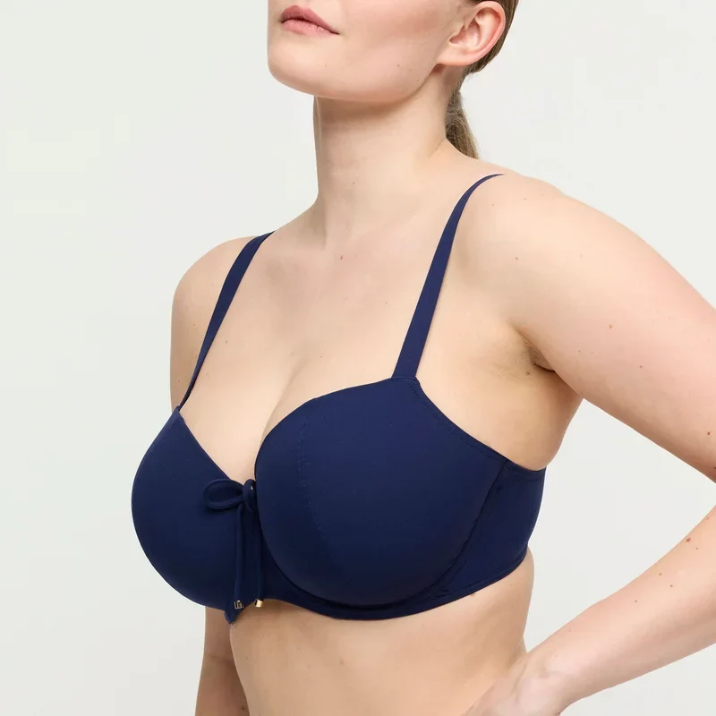 PrimaDonna Swimwear - Aswan Padded Balcony Bikini Top Water Blue