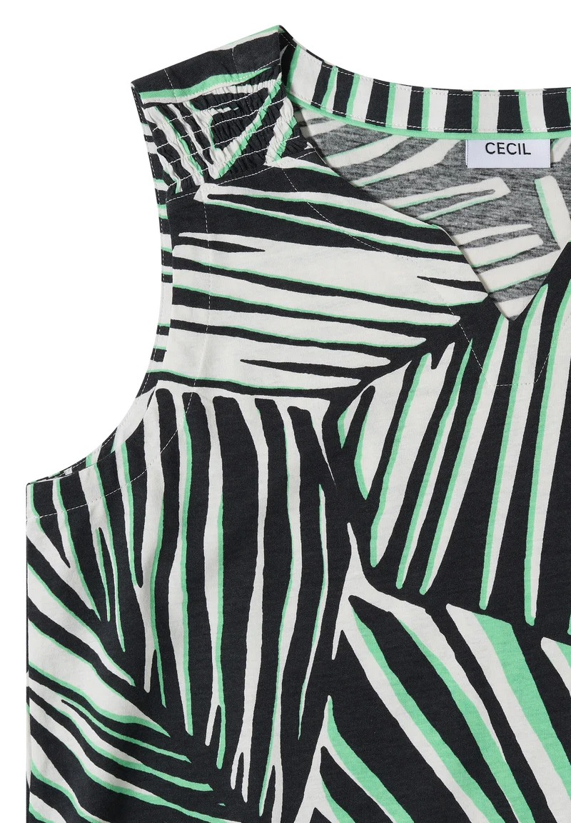 Top aus Jersey mit Grafikprint