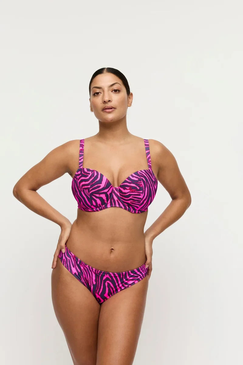 PrimaDonna Swimwear - Malabo Gepolstertes Balconette-Bikini-Oberteil, Hot Pink Zebra
