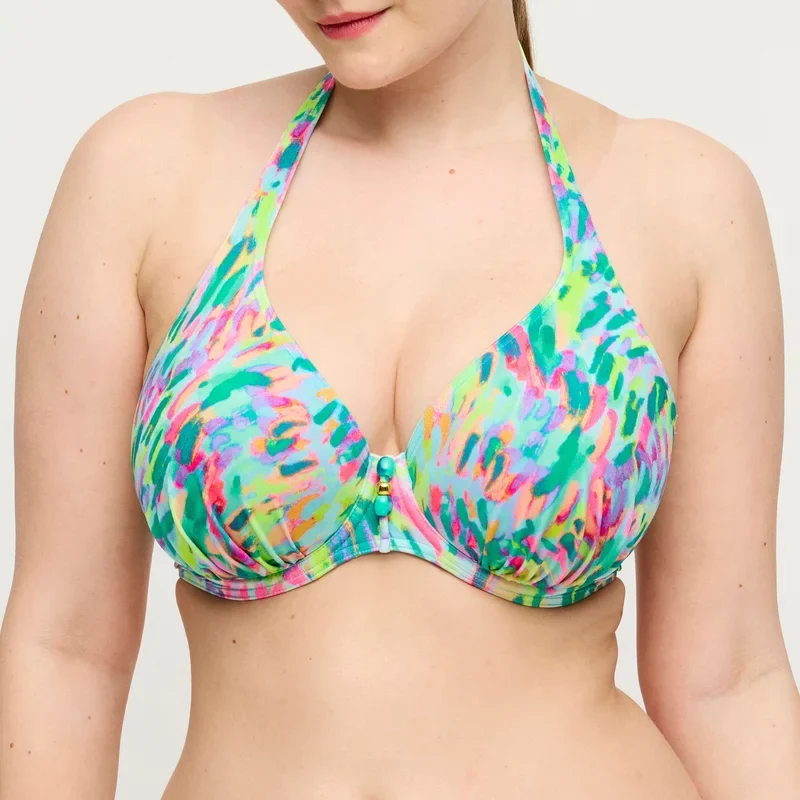 PrimaDonna Swimwear - Douala Halb gepolstertes Bikini-Oberteil mit tiefem Ausschnitt, Impressionist Sommer
