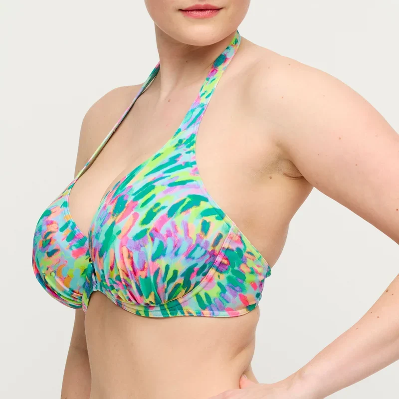 PrimaDonna Swimwear - Douala Halb gepolstertes Bikini-Oberteil mit tiefem Ausschnitt, Impressionist Sommer
