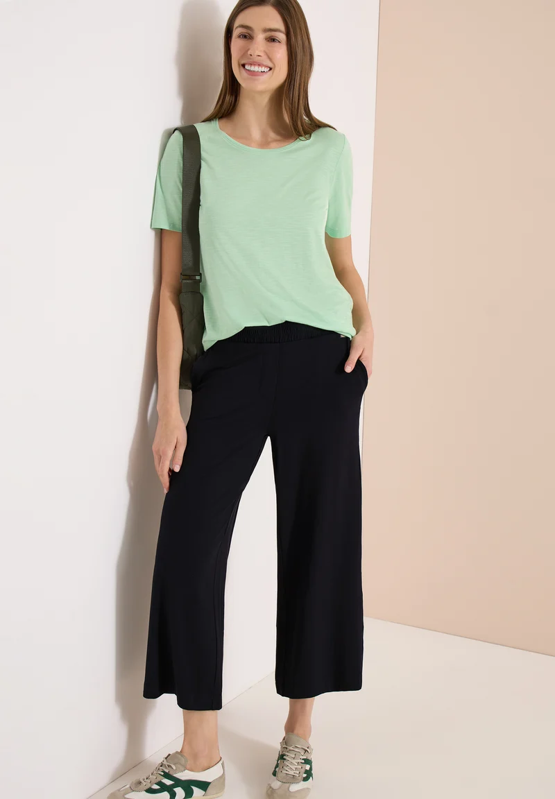 3/4 High Waist Wide Leg Hose im Loose Fit