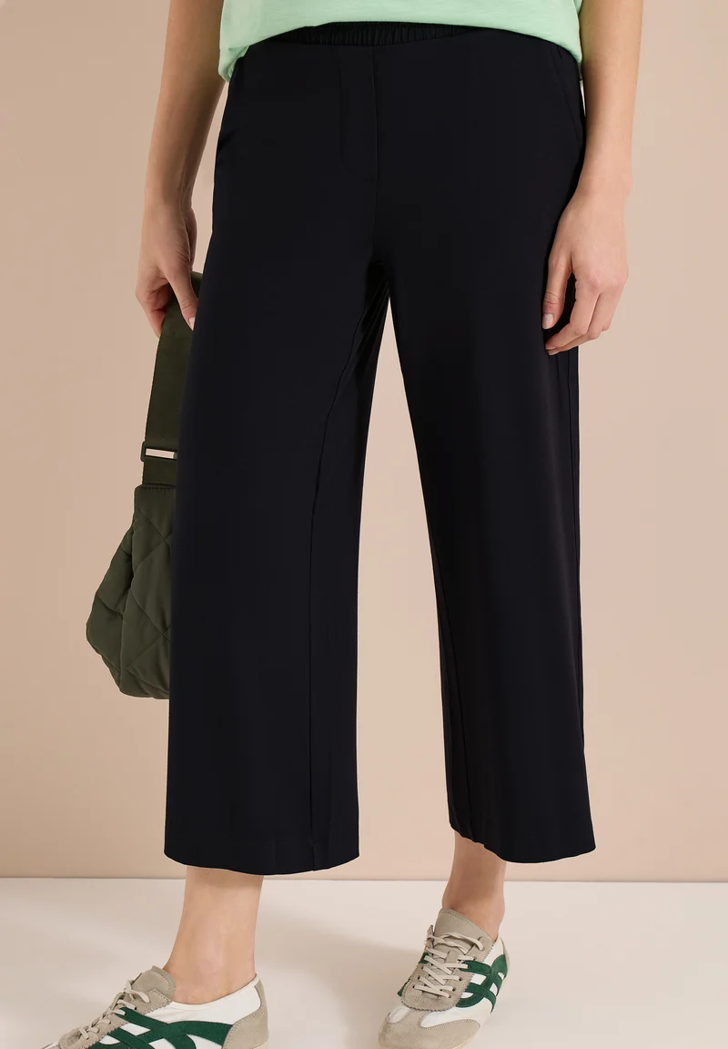 3/4 High Waist Wide Leg Hose im Loose Fit