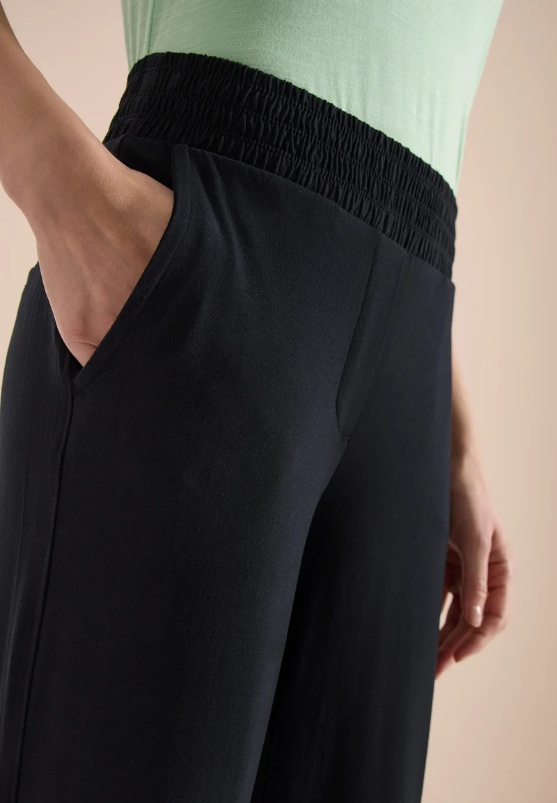 3/4 High Waist Wide Leg Hose im Loose Fit