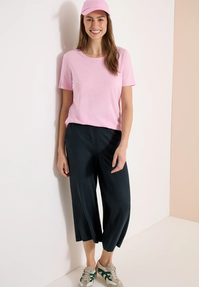 3/4 High Waist Wide Leg Hose im Loose Fit