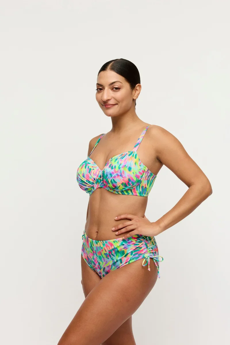 PrimaDonna Bademode - Douala Bikinihose mit durchgehendem Höschen, Seil-Design, impressionistischer Sommerstil