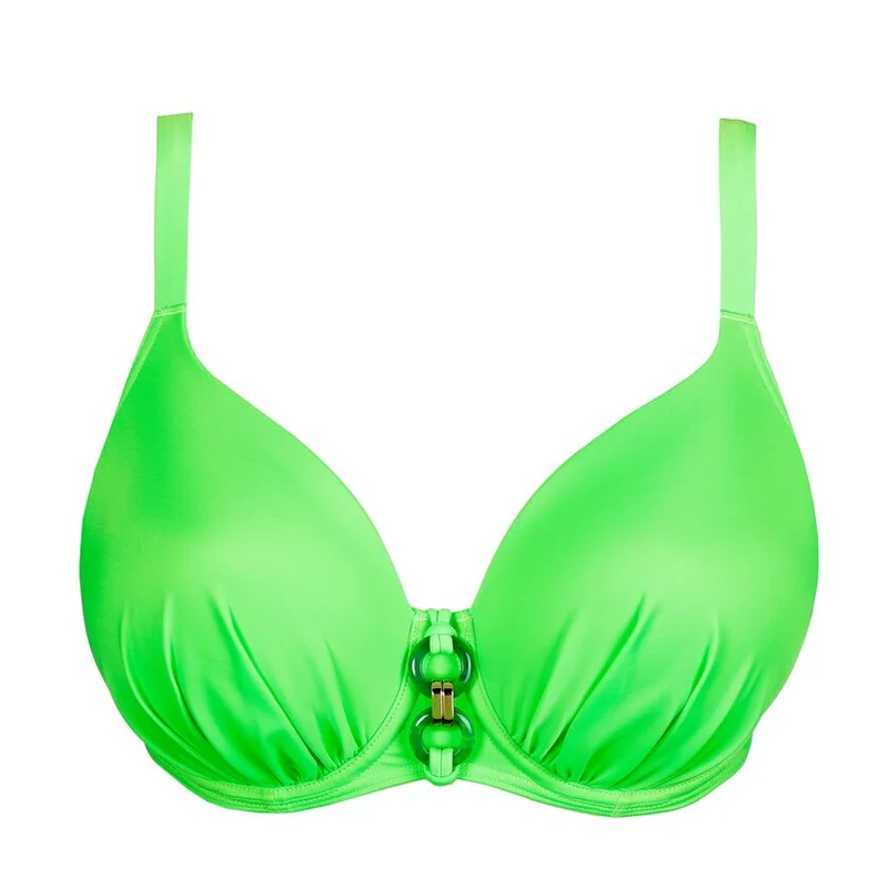 PrimaDonna Swimwear - Pilon gepolstertes herzförmiges Bikini-Oberteil Neon Lime