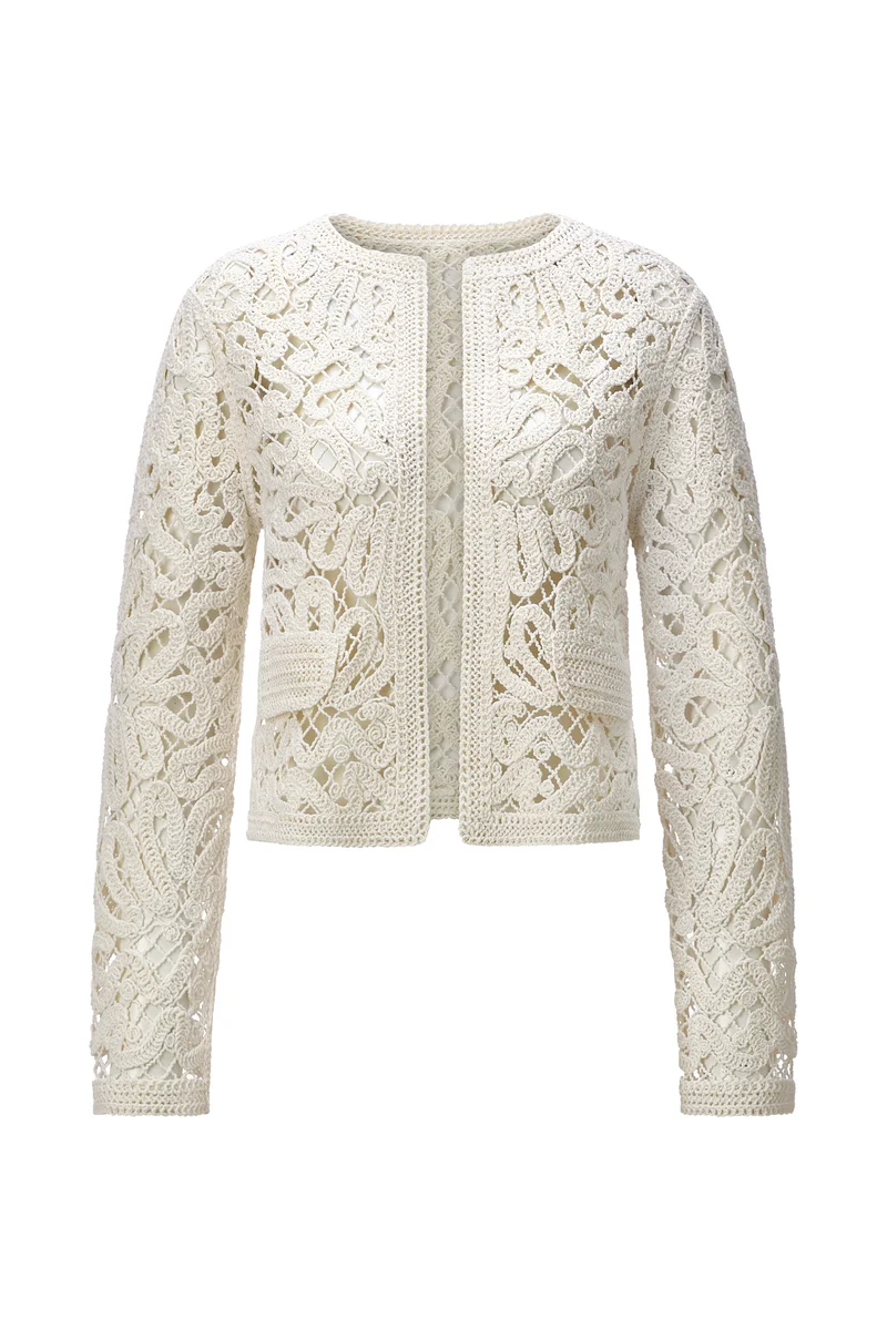 Cropped crochet jacket