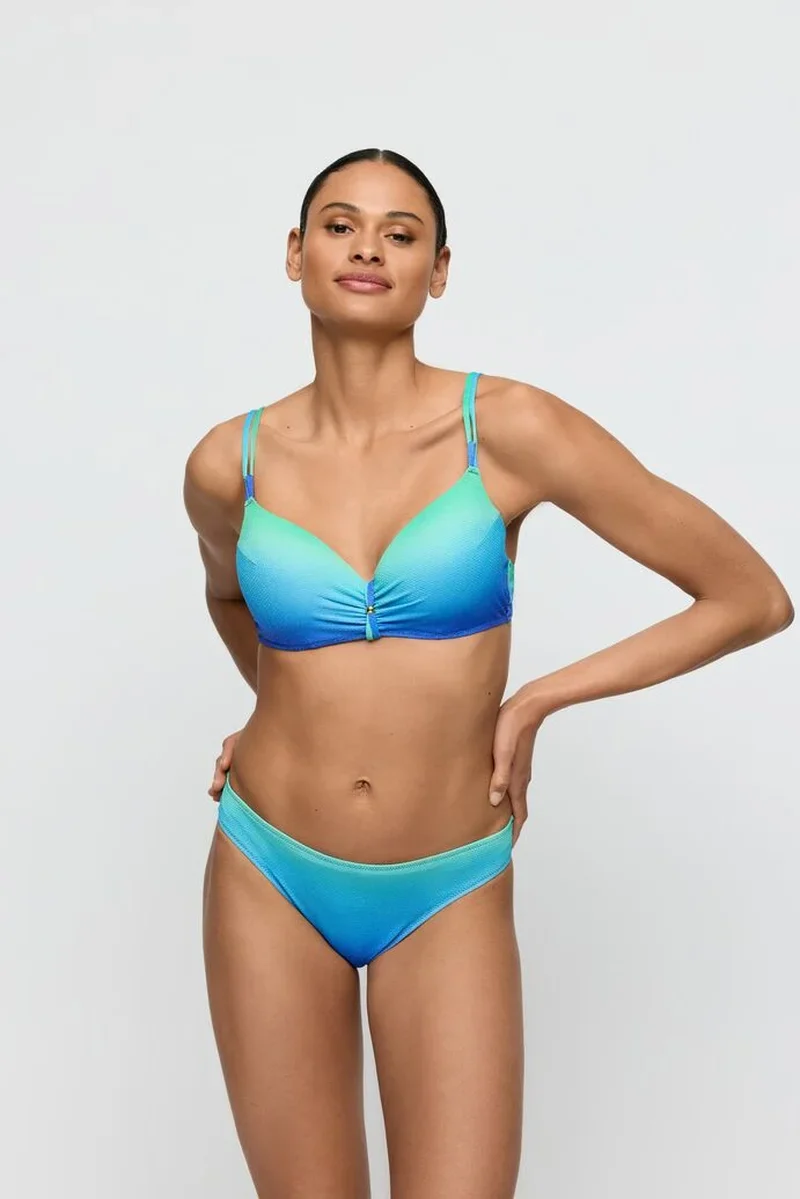 Marie Jo Swimwear - Nusa Dua Gepolstertes Bikini-Oberteil mit tiefem Ausschnitt, Meereslandschaft