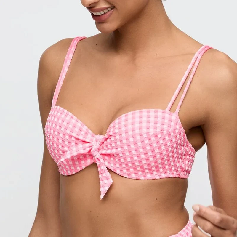 Marie Jo Swimwear - Mary Lynn Gepolstertes Balconette-Bikini-Oberteil Rose Vichy