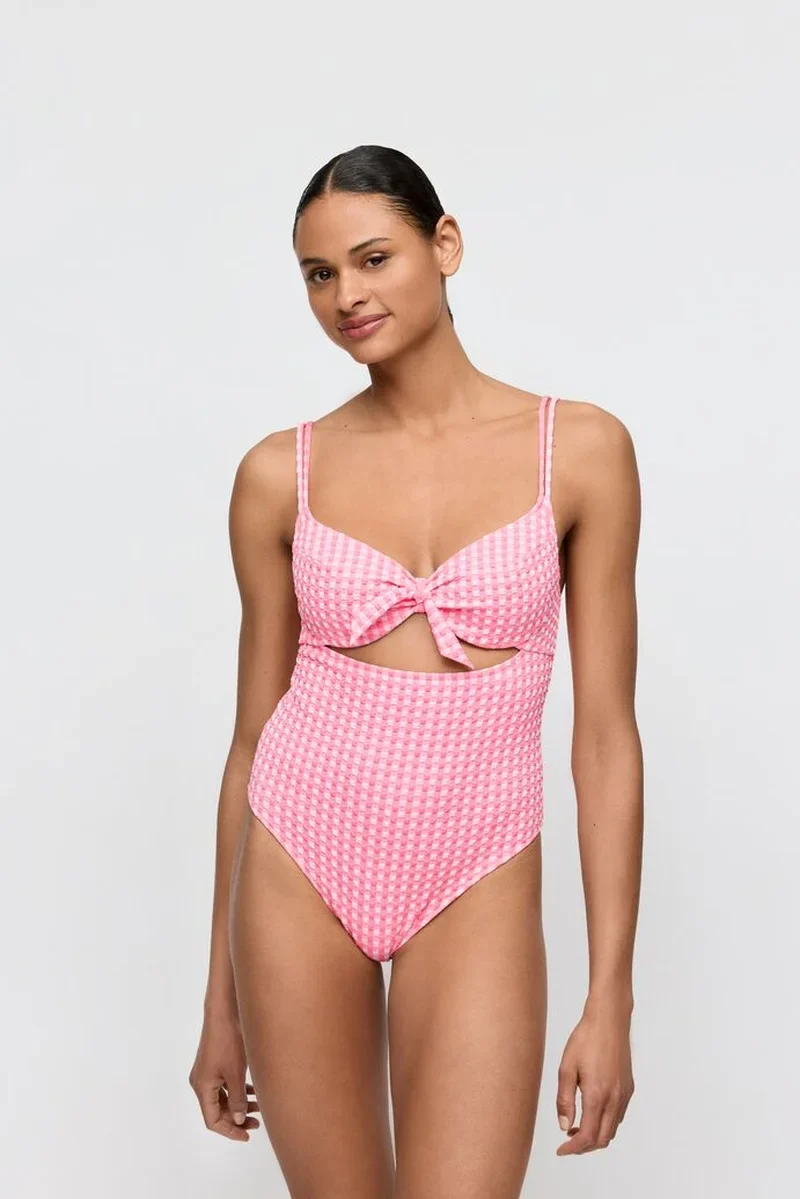 Marie Jo Swimwear - Mary Lynn Badeanzug mit vollen Cups, roséfarbenes Vichy-Karo