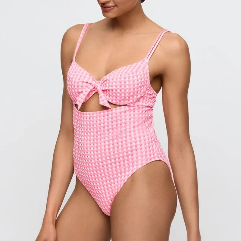 Marie Jo Swimwear - Mary Lynn Badeanzug mit vollen Cups, roséfarbenes Vichy-Karo