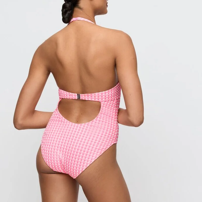 Marie Jo Swimwear - Mary Lynn Badeanzug mit vollen Cups, roséfarbenes Vichy-Karo