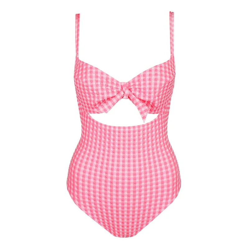 Marie Jo Swimwear - Mary Lynn Badeanzug mit vollen Cups, roséfarbenes Vichy-Karo