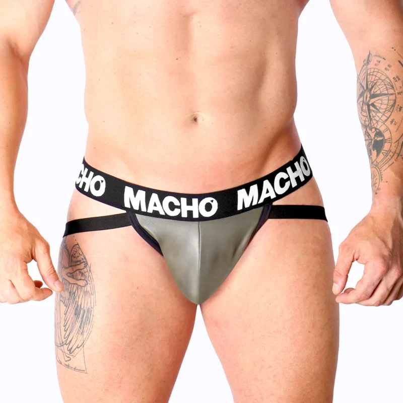 MACHO - MX27GR JOCK LEDER GRAU BEIGE