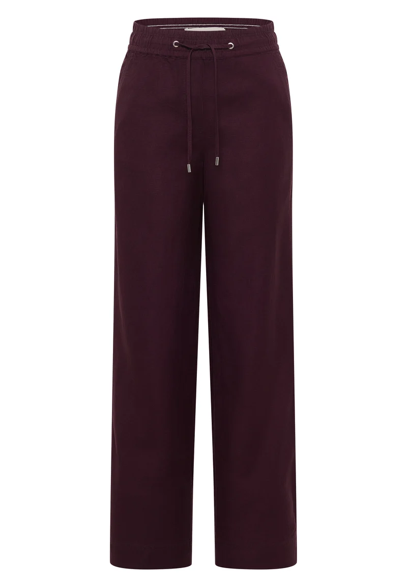 High Waist Wide Leg Hose aus Leinenmix