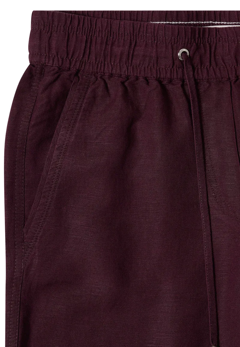 High Waist Wide Leg Hose aus Leinenmix