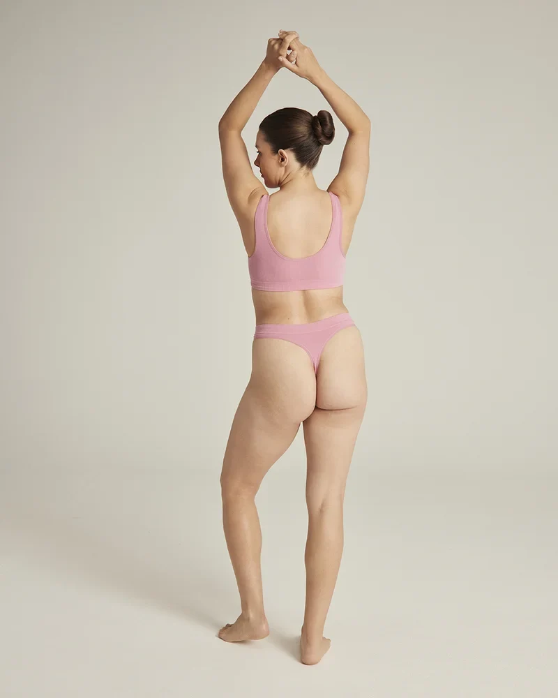 Nudea - Nahtloses TENCEL™ Crop-Top in Rosenrosa