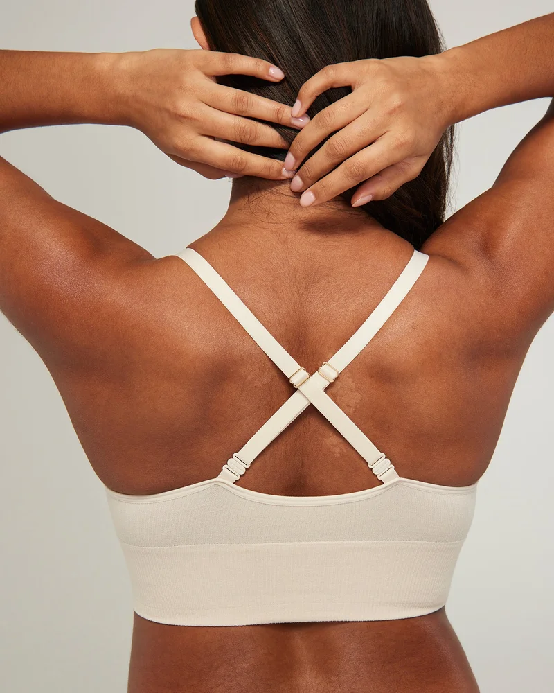 Nudea - TENCEL Nahtloses Bralette Weißer Sand