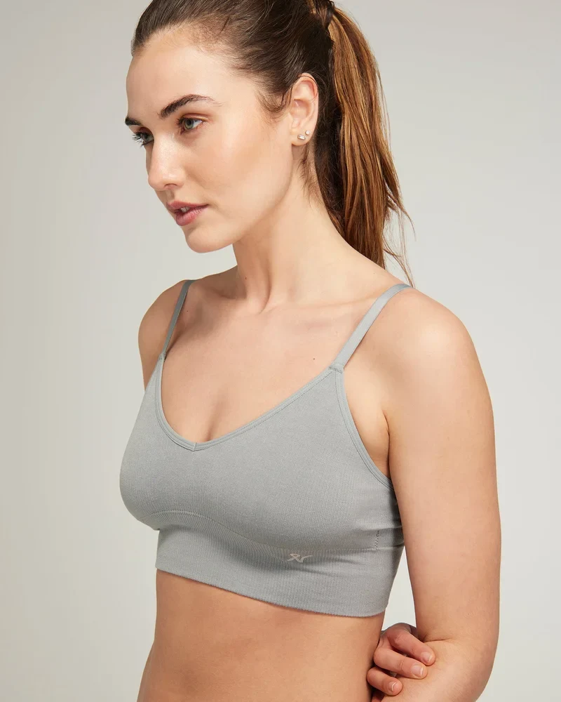 Nudea – Nahtlose TENCEL™ Bralettes, 2er-Pack, Sturmgrau/Rosé