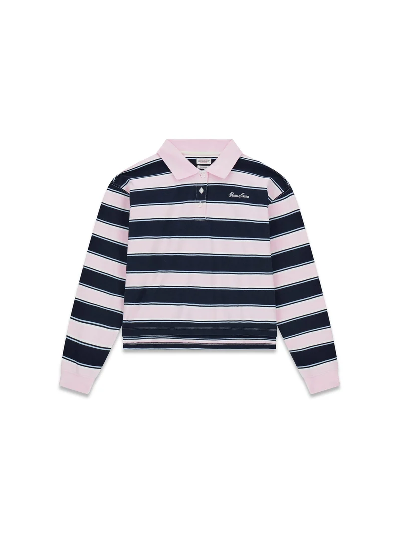 GJ OS CROP POLO SHIRT