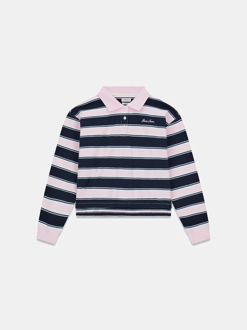 GJ OS CROP POLO SHIRT