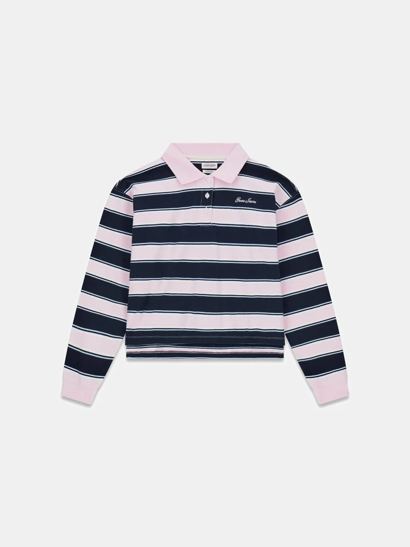 GJ OS CROP POLO SHIRT