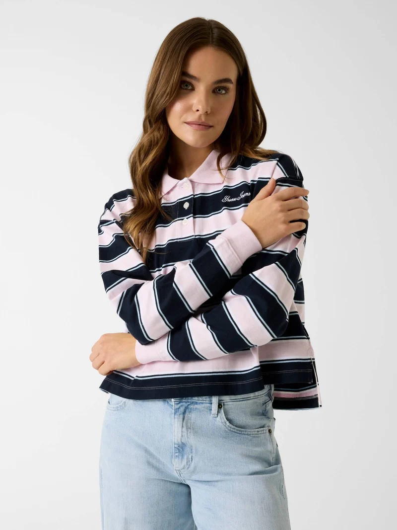 GJ OS CROP POLO SHIRT