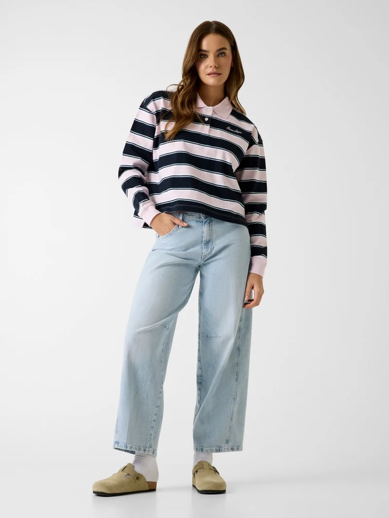 GJ OS CROP POLO SHIRT