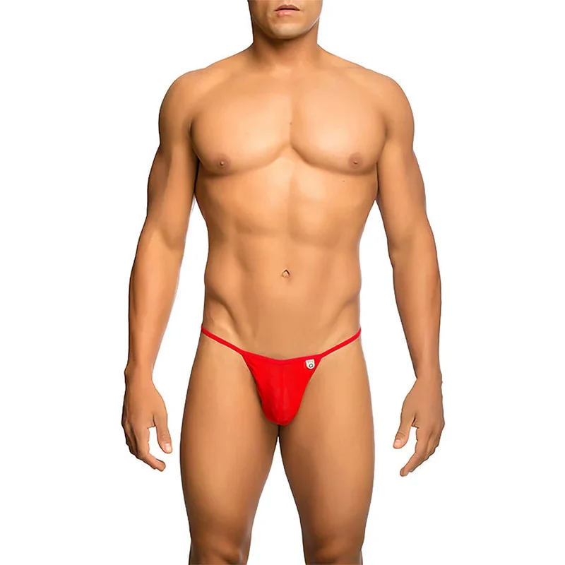 MOB - TRANSPARENTER ROTER T-FÖRMIGER TANGA