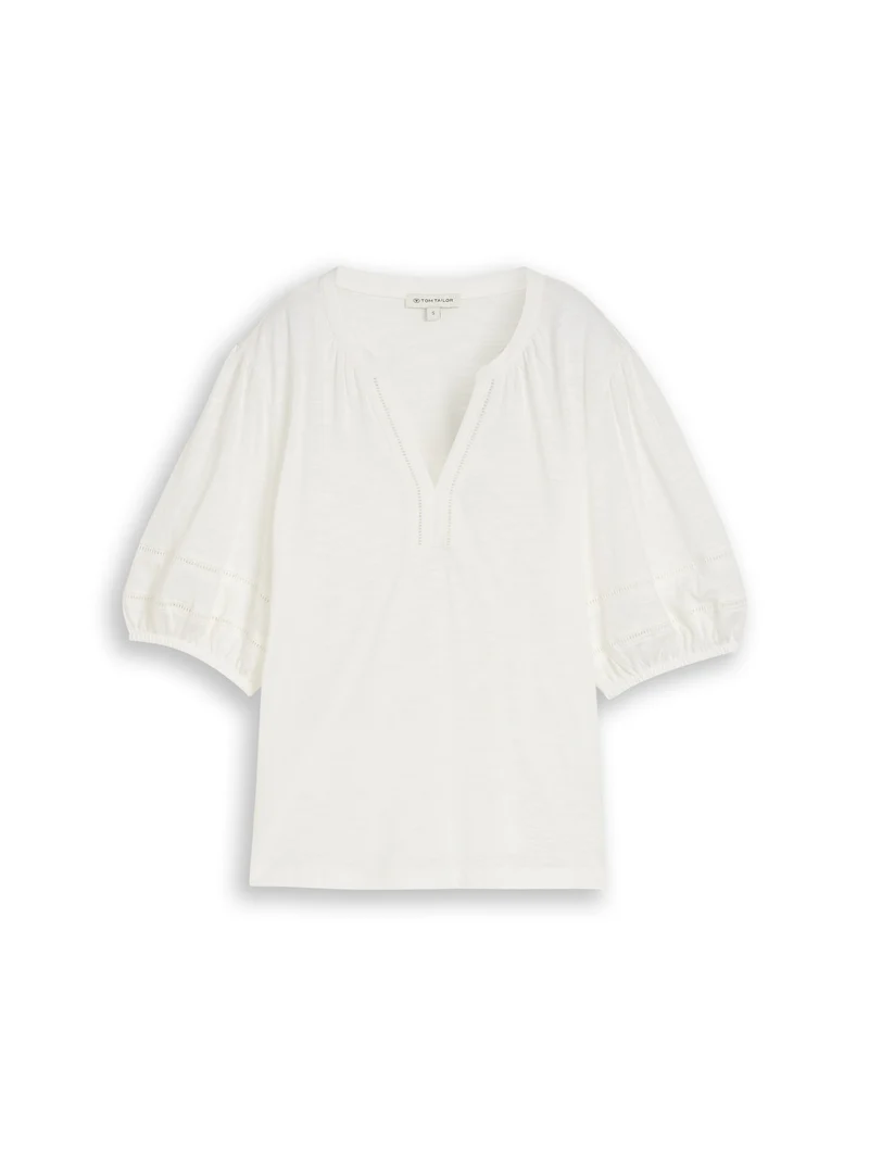 Blusenshirt mit Spitzendetails