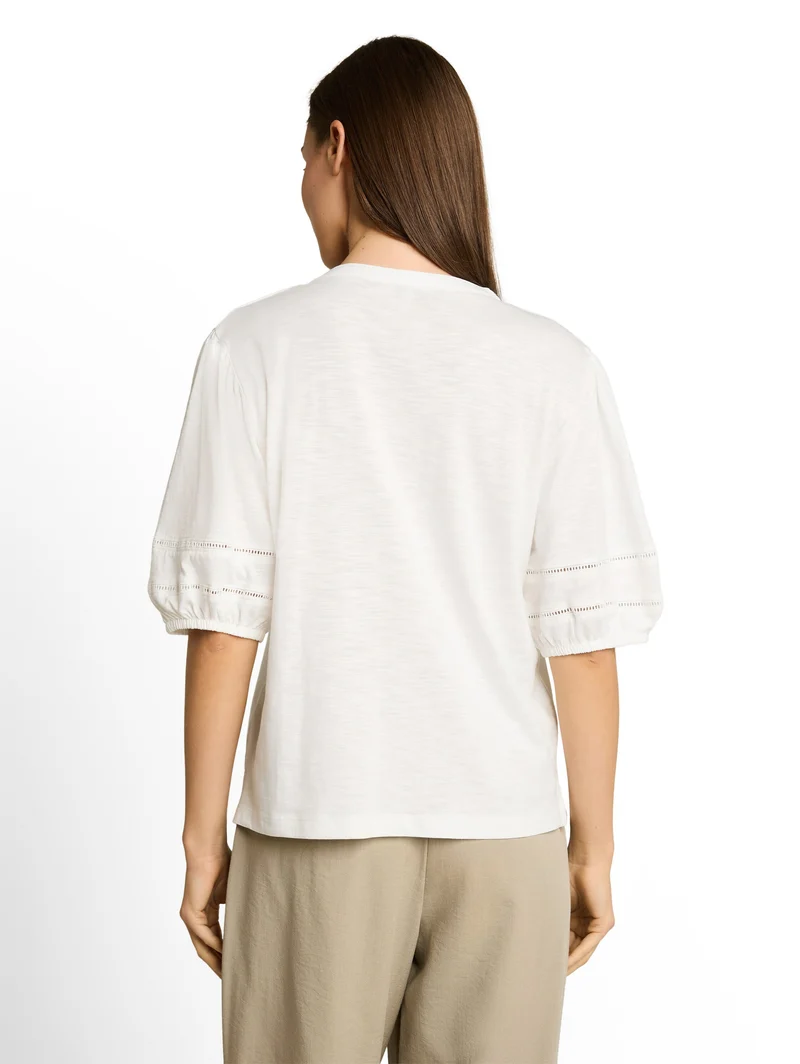 Blusenshirt mit Spitzendetails