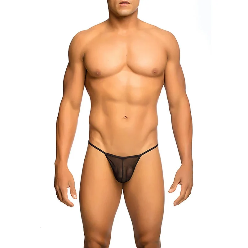 MOB - TRANSPARENTER T-FÖRMIGER TANGA SCHWARZ