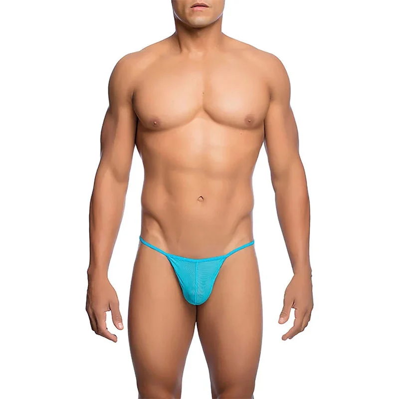 MOB - TRANSPARENTER T-FÖRMIGER TANGA AQUA
