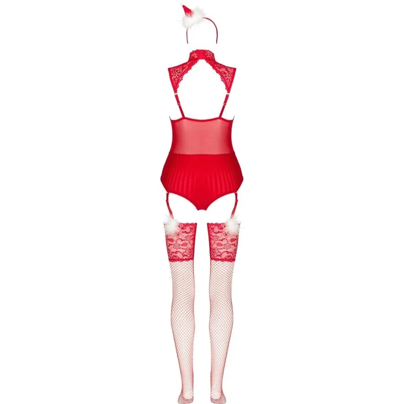 LIVCO CORSETTI FASHION - LIMPID SNOWFLAKES LC 90604 BODY + STRÜMPFE + WEIHNACHTSSTIRNBAND