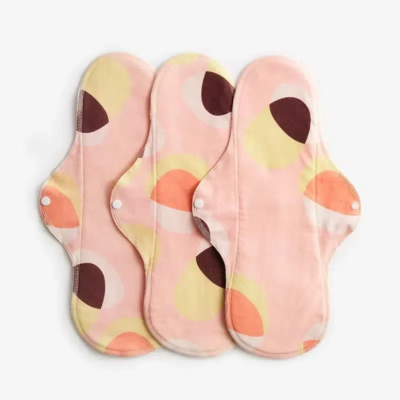 Imse Vimse Damenbinden (Stoffbinden) aus Bio-Baumwolljersey – 3 Stück – Rosa Hoop