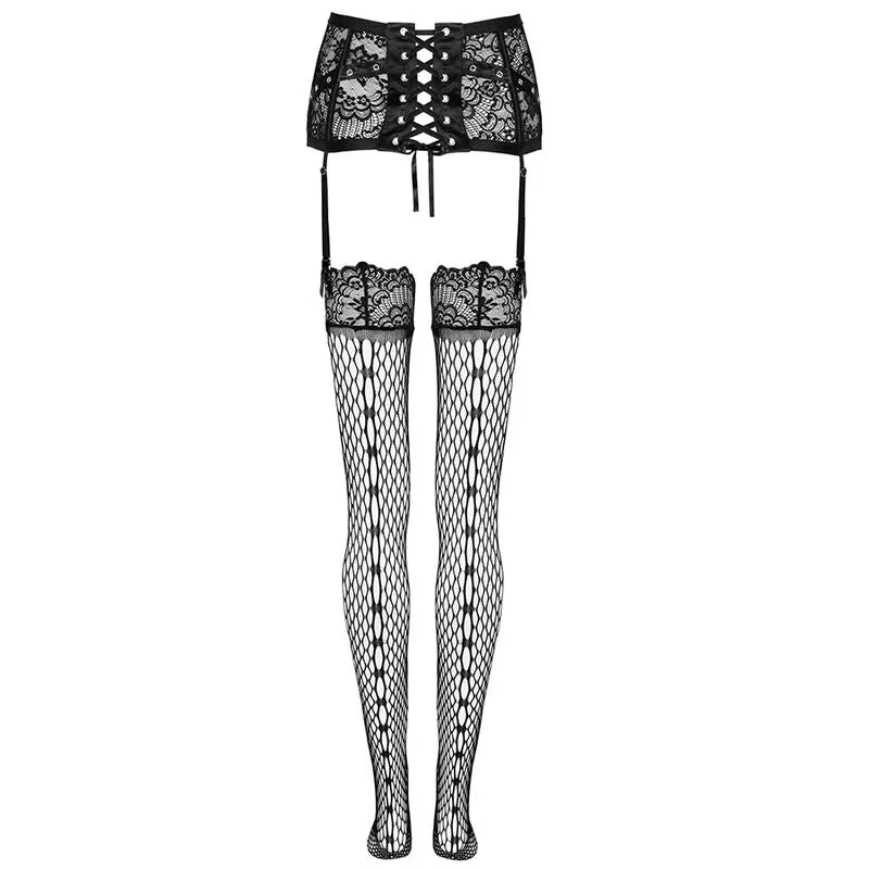 LIVCO CORSETTI FASHION - STRUMPFGÜRTEL + STRÜMPFE - SCHWARZ