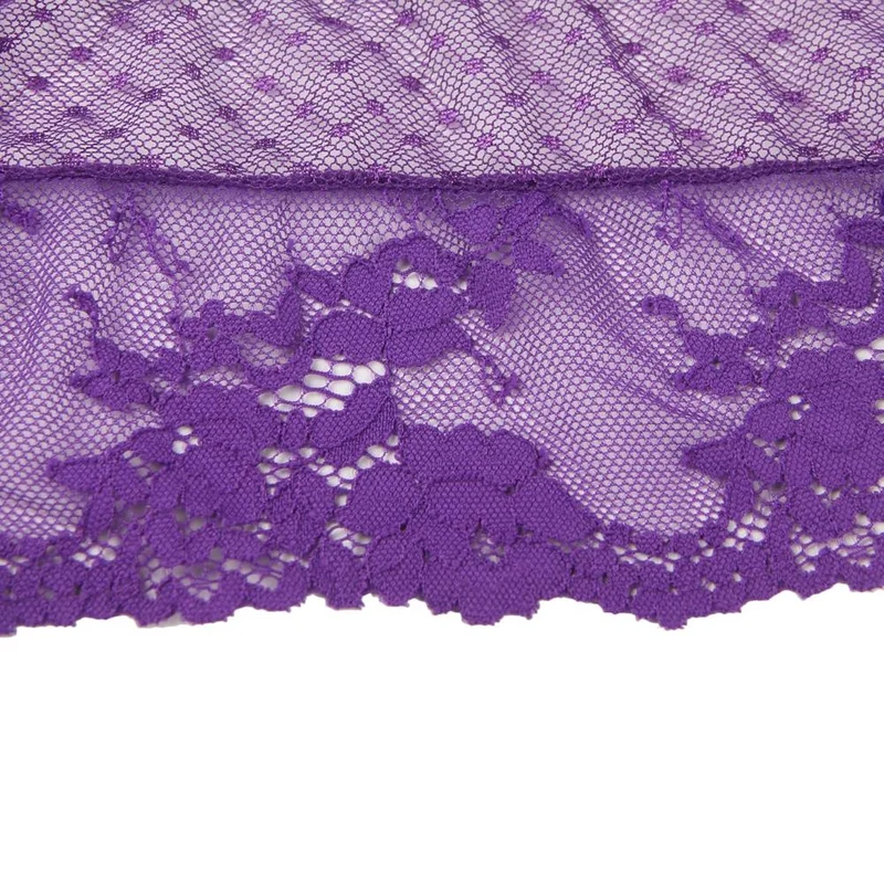 Lila High-Waist-Spitzenhöschen – Verstellbare Träger & Baumwollzwickel