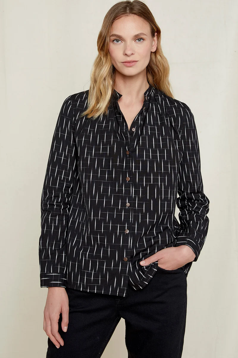 Ikat Shirt aus Bio Baumwolle