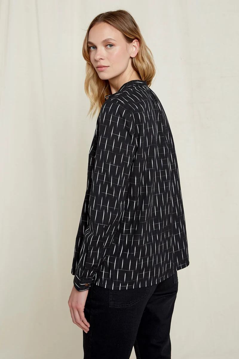 Ikat Shirt aus Bio Baumwolle
