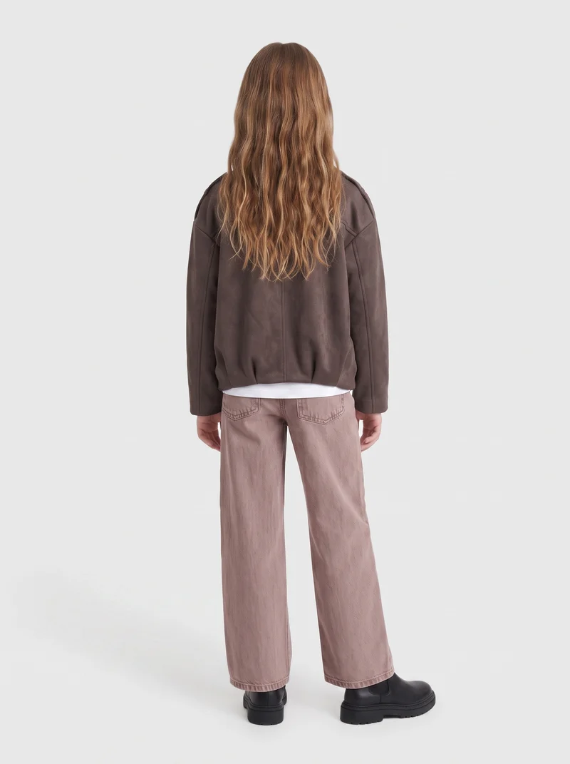 KOGNIA FAUX SUEDE BAT JACKET OTW GRL