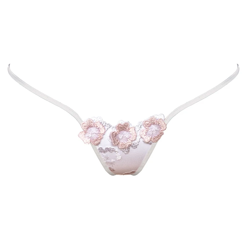 White Bunny - Mini G-String - Weiß/Rosa