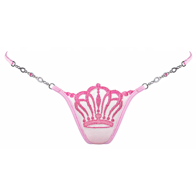 Queen of Love - Pink - Mini G-String mit Schmuck