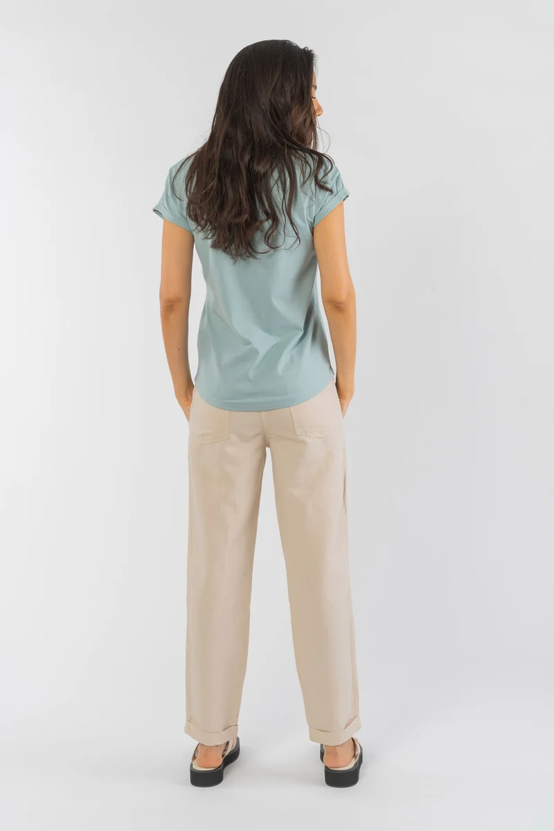 Vintage T-Shirt für Frauen Rolled Sleeve